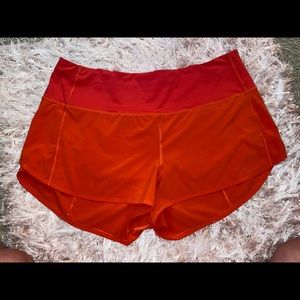 lululemon high rise speed up shorts 2.5’’